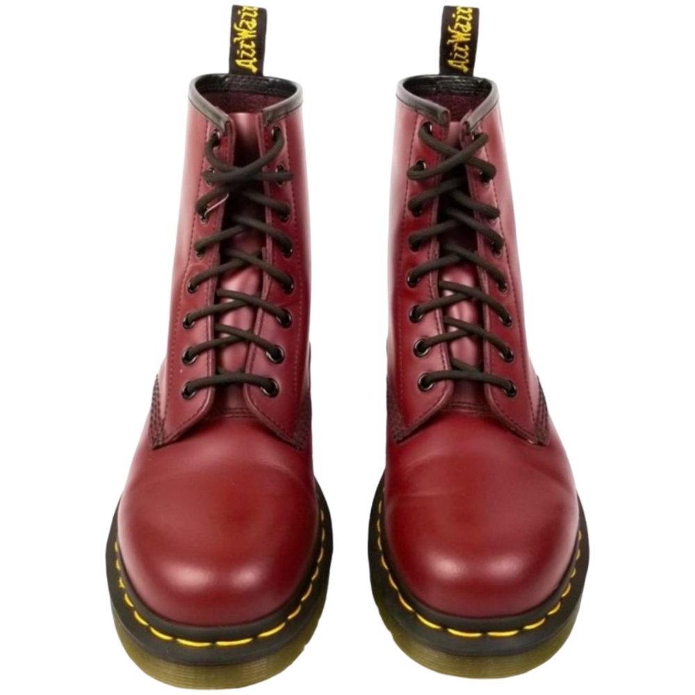 Dr. Martens 1460 Cherry Red Leather Boots Size 8 Brand New - Picture 9 of 13